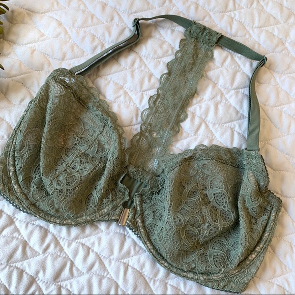 Victoria Secret Lace Racer-Back Bra 32DD - Picture 2 of 6